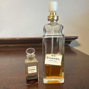 2 - Chanel No. 5 & Bois Des Iles Paris France Glass Bottle Perfume